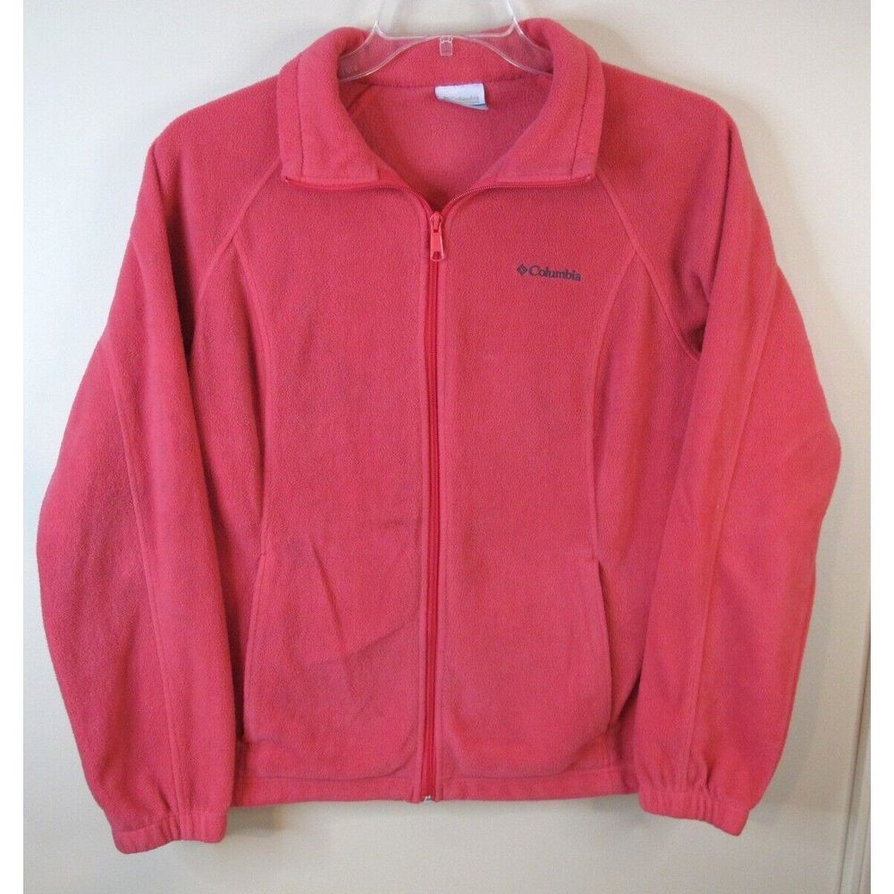 Columbia Jacket Women's Large Full Zip Fleece Coat Outdoor Hiking Fishing